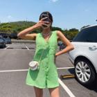 Sleeveless Tweed Playsuit