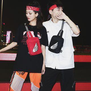 Couple Matching Wing Print Sling Bag