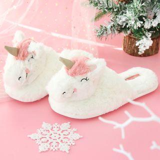Unicorn Furry Slippers