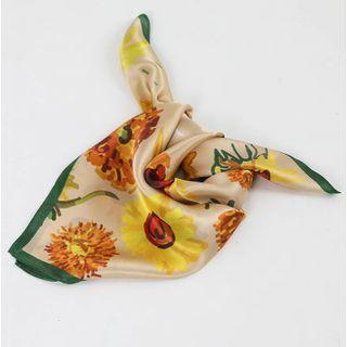Oil Painting Flower Scarf As Shown In Figure - One Size