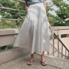 Flared Long Skirt Ivory - One Size