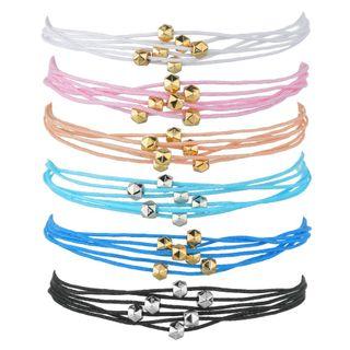 Set Of 5: Studded Braided Bracelet Set Of 5 Pcs - As Shown In Figure - One Size