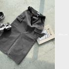 Cargo-pocket Maxi Denim Skirt Gray - One Size