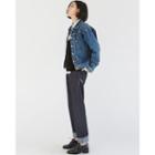 Straight-cut Roll-up Jeans