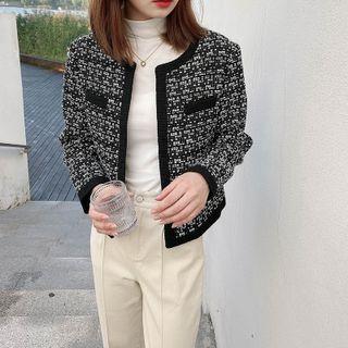 Plaid Jacket Black & White - M