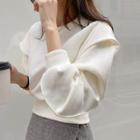Layered Balloon-sleeve Sweatshirt