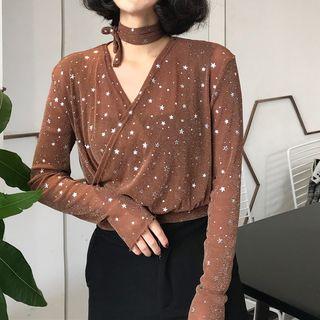 Long-sleeve Star Pattern Top