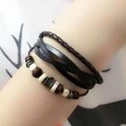 Layered Faux Leather Bracelet