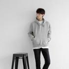 Button-front Hooded Pullover