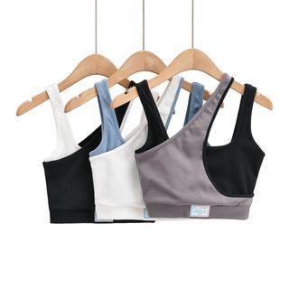 Mock Two-piece Panel Crop Tank Top