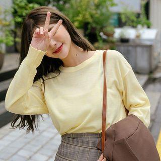 Drop-shoulder M Lange Knit Top