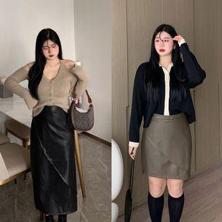 Faux Leather Skirt (various Designs)