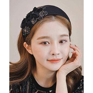 Ruffle-flower Sequin Hair Band
