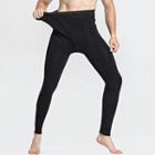 Fleece-lined Leggings Black - One Size