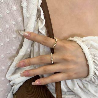 Rhinestone Faux Pearl Alloy Open Ring (various Designs)