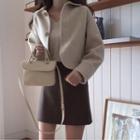 Set: Cropped Button Jacket + Mini A-line Skirt