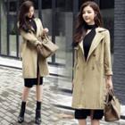 Belted Sleeve Double-buttoned Trench Coat