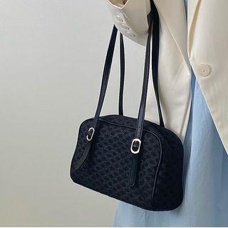Patterned Shoulder Bag Black - One Size