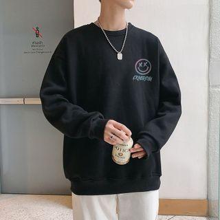 Print Long-sleeve Round-neck T-shirt