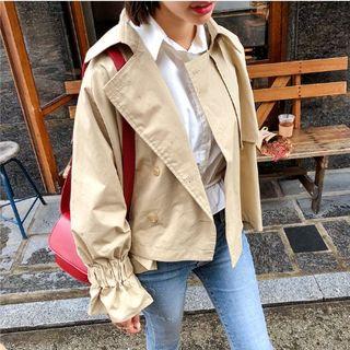Band-cuff Oversized Trench Jacket