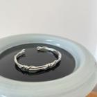 Layered Open Bangle S119 - 1 Pc - Silver - One Size