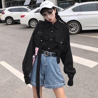 Long-sleeve Shirt / Lettering Zip Jacket