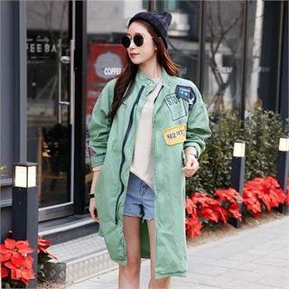 High-neck Patched Parka