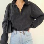 Zip Mock-neck Pullover