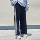 Color-panel Wide-leg Sweatpants