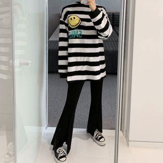 Printed Long T-shirt In 2 Patterns