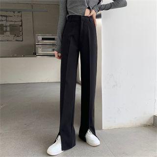 High-waist Split Dress Pants