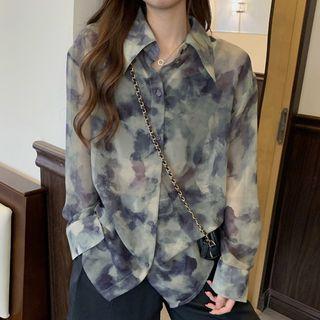 Tie Dye Chiffon Shirt