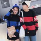 Couple Matching Color Block Knit Top