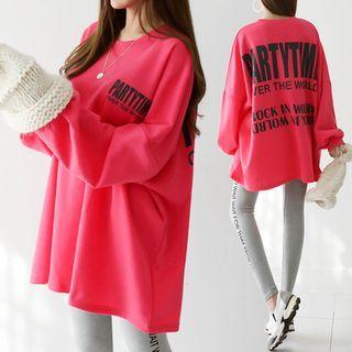 Partytime Letter Oversize Sweatshirt