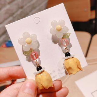Resin Flower Dangle Earring 01 - As Shown In Figure - One Size
