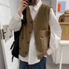 Single-breasted Safari Vest