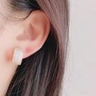 Rhinestone Alloy Earring 1 Pair - Clip On Earring - Gold - One Size