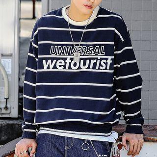 Striped Letter Sweatshirt