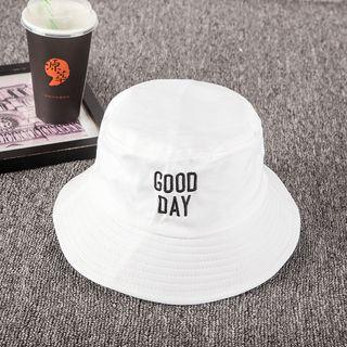 Embroidered Lettering Bucket Hat