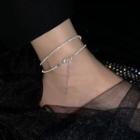 Rhinestone Chain Anklet / Ring / Necklace / Bracelet / Set