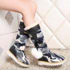 Bobble Camouflage Mid Calf Snow Boots