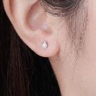 Money Bag Rhinestone Sterling Silver Earring