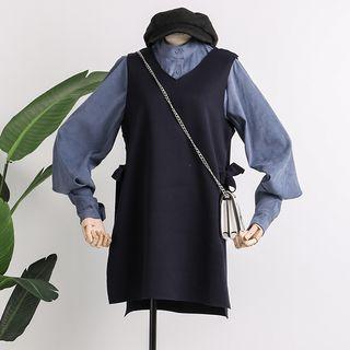 Set: Long-sleeved Shirt + Tank Dress