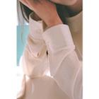 Button-cuff Cotton T-shirt