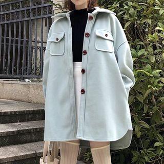 Peter Pan Collar Buttoned Coat