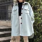 Peter Pan Collar Buttoned Coat