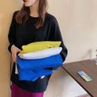 Plain Loose-fit Sweatshirt / Midi Skirt