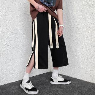 Slit Capri Straight Leg Pants