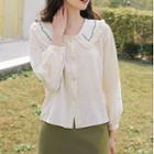 Frill Trim Shirt Almond - One Size