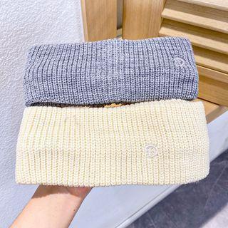 Letter Embroidery Knit Headband
